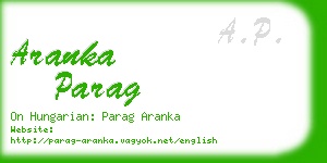 aranka parag business card